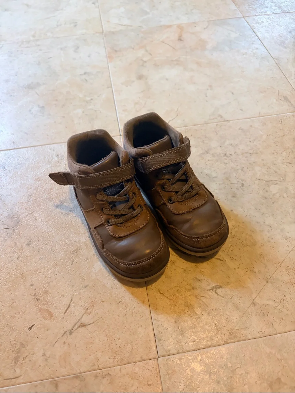 Stride Rite Brown Kids Lace-Up & Velcro Boots
